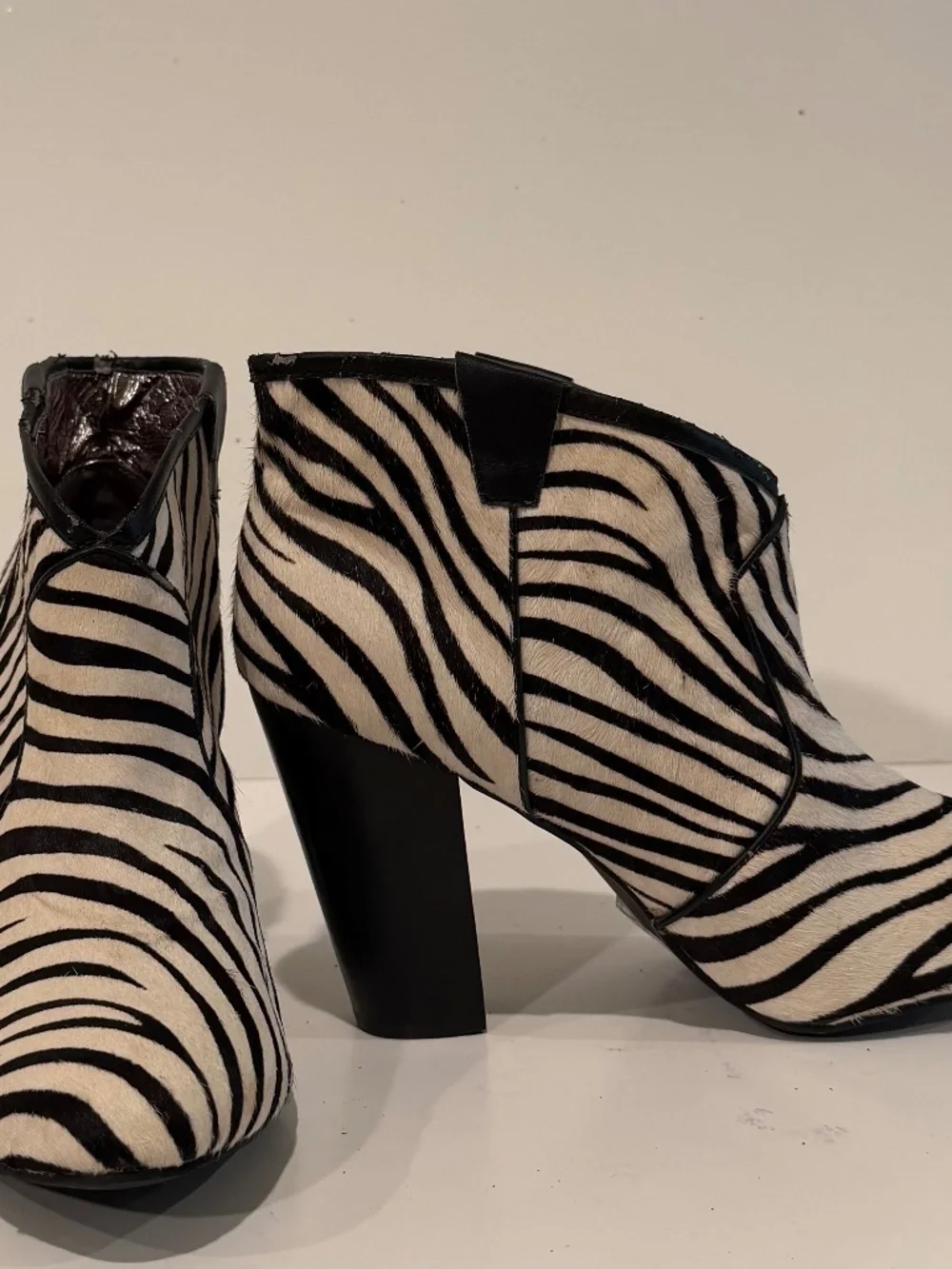 Zebra Printed Booties - VINTAGE